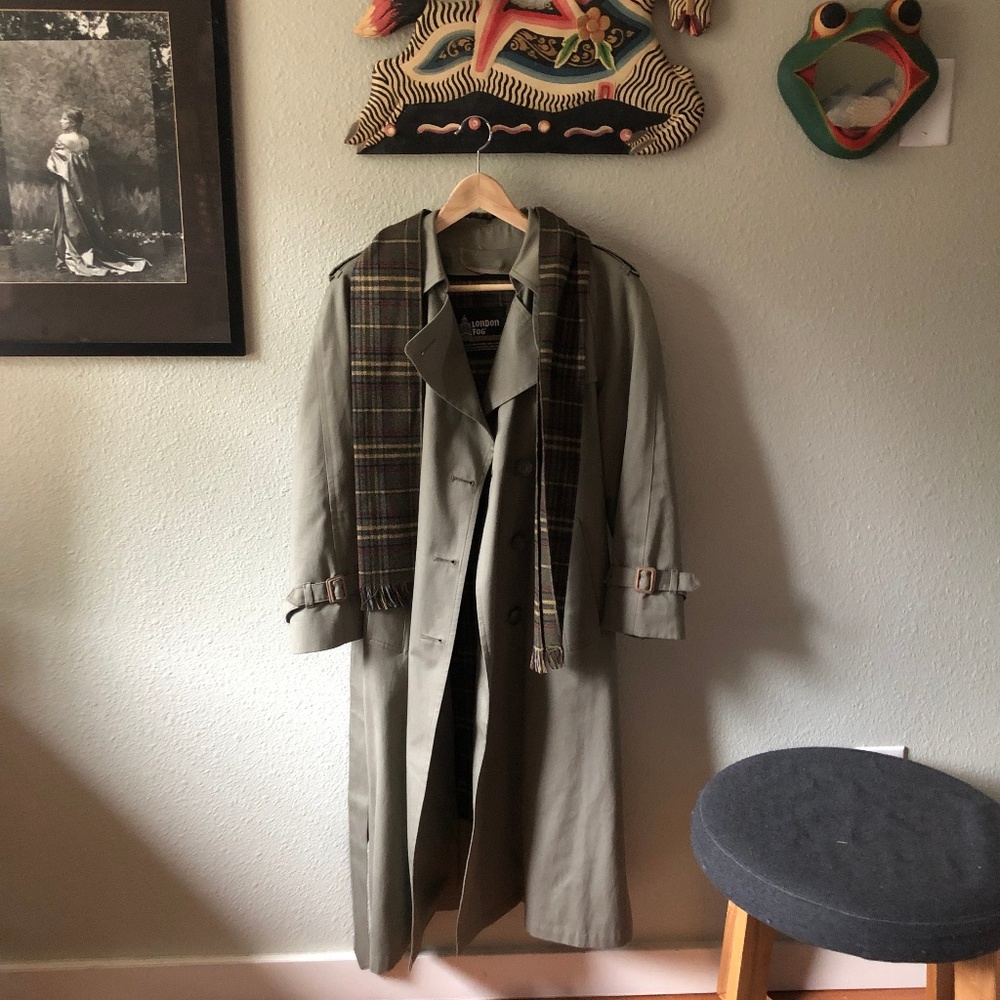 London Fog Women's Trench Coat with Scarf